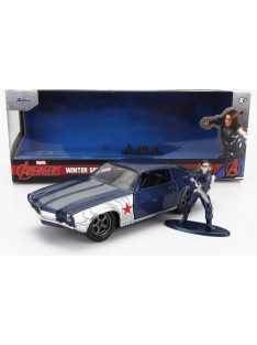   Jada - CHEVROLET CAMARO COUPE 1973 WITH WINTER SOLDIER FIGURE BLUE SILVER