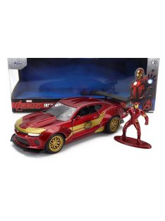   Jada - CHEVROLET CAMARO COUPE WITH IRON MAN FIGURE 2016 RED GOLD