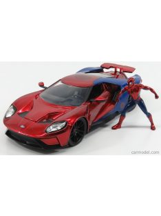 Jada - Ford Usa Gt With Spiderman Figure 2017 Red Blue