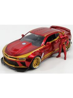   Jada - CHEVROLET CAMARO COUPE WITH IRON MAN FIGURE 2016 RED GOLD