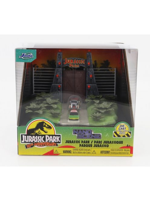 Jada - ACCESSORIES DIORAMA - SET JURASSIC PARK WITH FORD USA EXPLORER JURASSIC PARK 1995 - JEEP WRANGLER RUBICON OPEN 1999 VARIOUS