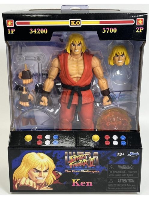 Jada - FIGURES KEN - ULTRA STREET FIGHTER II - THE FINAL CHALLENGERS - CM. 15.5 - ACTION FIGURE RED PINK