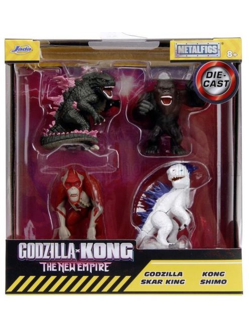 Jada - FIGURES SET 4X GODZILLA - SKAR KING - KONG - SHIMO - CM. 6.0 VARIOUS