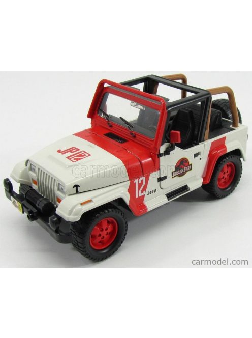 Jada - Jeep Wrangler Rubicon Open - Jurassic World Movie 2015 White Red