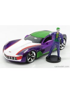   Jada - Chevrolet Corvette Stingray With Joker Figure 2009 Purple Green White