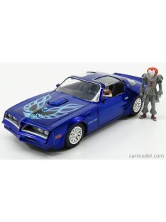   Jada - Pontiac Firebird With It Pennywise & Henry Bower'S Figure 1977 Blue