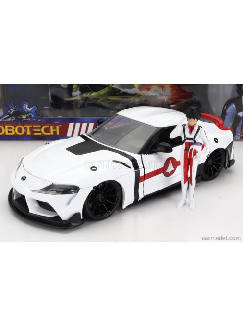 Jada - Toyota Supra With Rick Hunter Figure Robotech 2020 White Red