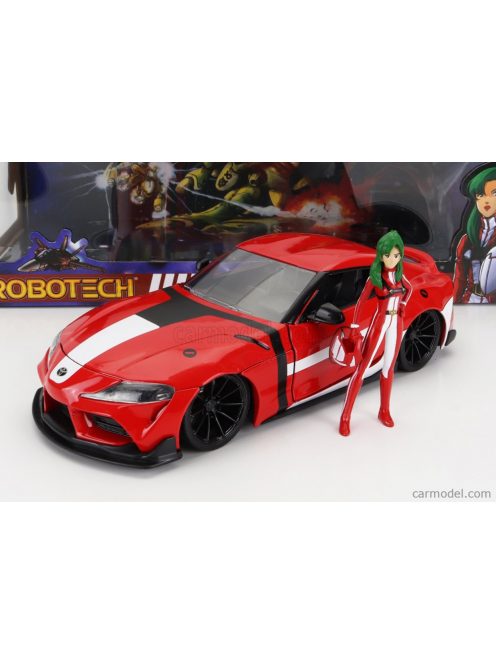 Jada - Toyota Supra With Miriya Sterling Figure Robotech 2020 Red White