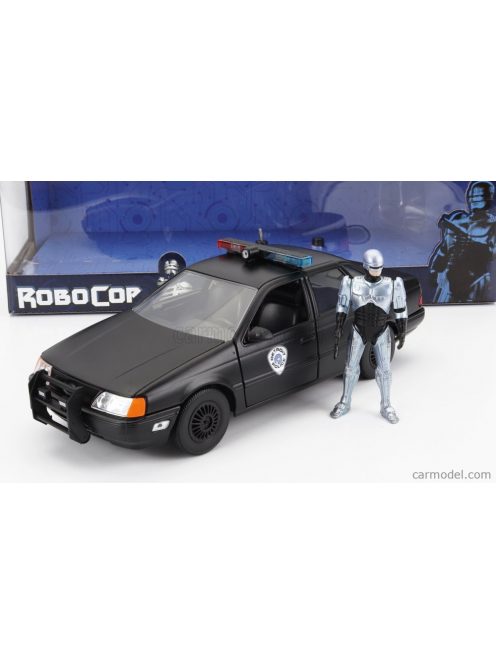 Jada - Ford Usa Taurus Lx Detroit Police 1986 With Robocop Figure Black