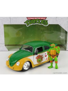   Jada - Volkswagen Beetle 1962 - Michelangelo Ninja Turtles - Tartarughe Ninja Yellow Green