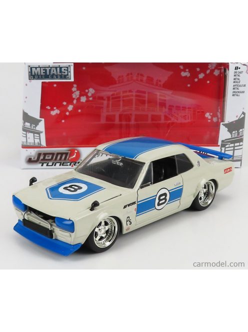 Jada - Nissan Skyline Gt-R Kpgc10 N 8 Custom 1971 White Blue