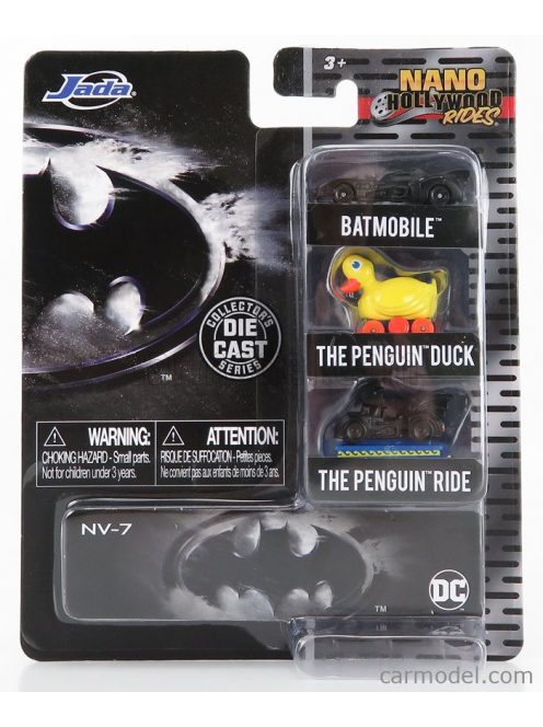 Jada - Batman Set 3X Batman Return Batmobile - Penguin Duck - The Penguin Ride Black Yellow