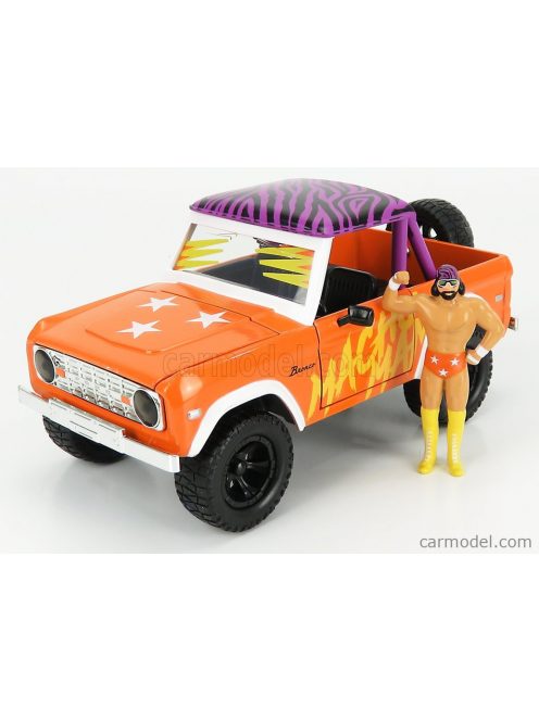 Jada - Ford Usa Bronco With Macho Man Randy Savage Figure 1973 Orange