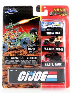   Jada - GI JOE SET 3X GI JOE SNOW CAT - V.A.M.P. MKII - H.I.S.S. TANK VARIOUS