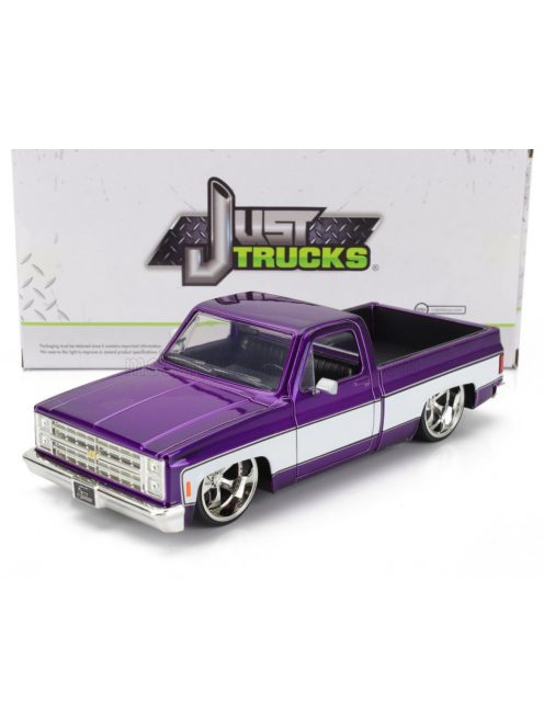 Jada - CHEVROLET C-10 PICK-UP CUSTOM 1985 PURPLE WHITE