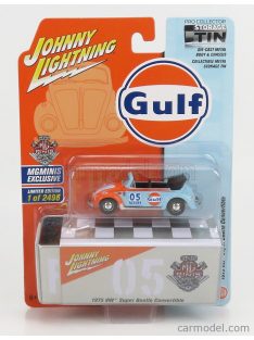   Johnny Lightning - Volkswagen Beetle Maggiolino N 05 Gulf Cabriolet 1975 Light Blue Orange