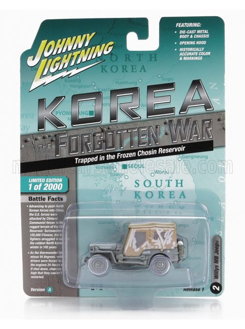 Johnny Lightning - JEEP WILLYS MILITARY KOREA 1945 MILITARY GREEN