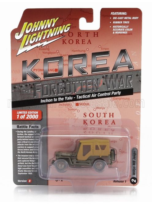 Johnny Lightning - JEEP WILLYS MILITARY KOREA 1945 MILITARY GREEN