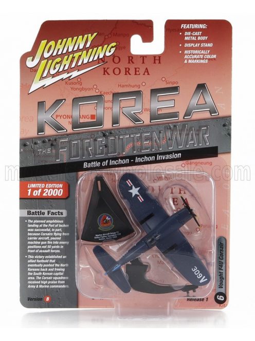 Johnny Lightning - CHANCE VOUGHT CORSAIR F4U1A MILITARY AIRPLANE 1942 BLUE