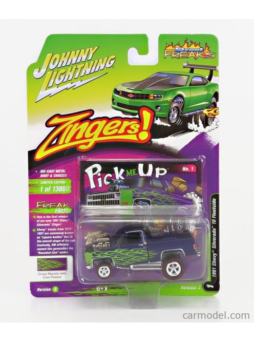 Johnny Lightning - Chevrolet Silverado Pick-Up Custom 1981 Purple Green