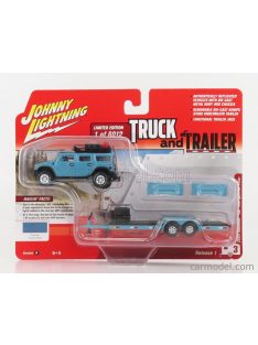 Johnny Lightning - Hummer H2 With Trailer 2004 Ocean Blue