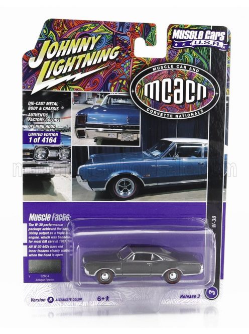 Johnny Lightning - OLDSMOBILE 442 W-30 COUPE 1967 GREY MET