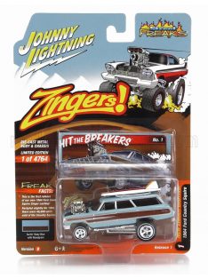   Johnny Lightning - FORD USA COUNTRY SQUIRE SW STATION WAGON ZINGERS CUSTOM 1964 LIGHT BLUE WOOD