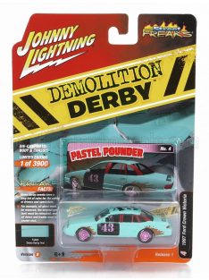   Johnny Lightning - FORD USA CROWN VICTORIA N 43 DEMILITION DERBY 1997 LIGHT BLUE BLACK