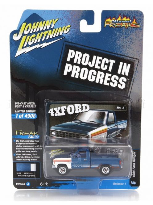 Johnny Lightning - FORD USA RANGER PICK-UP 1984 BLUE WHITE