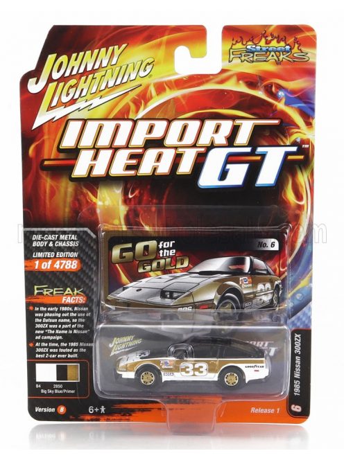 Johnny Lightning - NISSAN 300ZX N 33 IMPORT HEAT GT 1985 BLACK GOLD WHITE