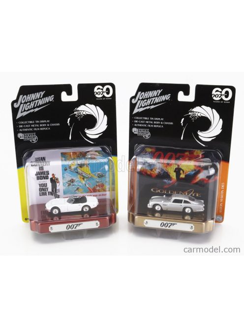 Johnny Lightning - Toyota Set 2X Db5 1965 - 007 James Bond - Goldeneye + 2000Gt Spider 1967 - 007 James Bond - You Only Live Twice - Si Vive Solo Due Volte White