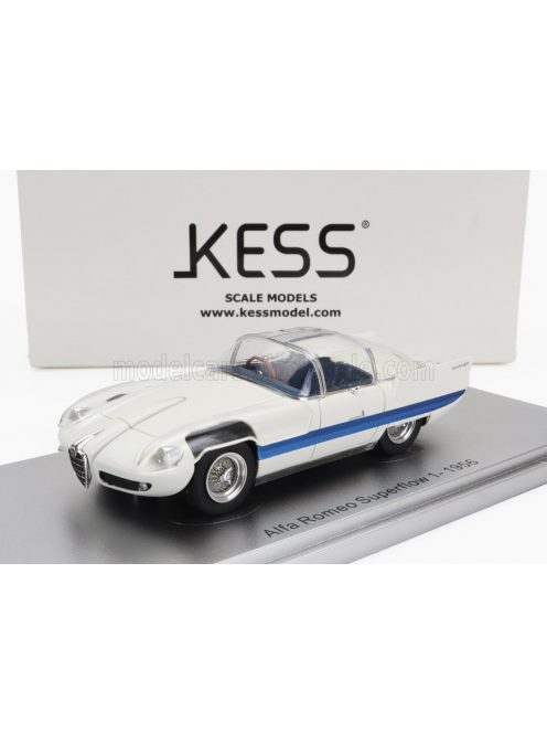 Kess Models - ALFA ROMEO 6C 3000 SUPERFLOW I PININFARINA 1956 WHITE BLUE