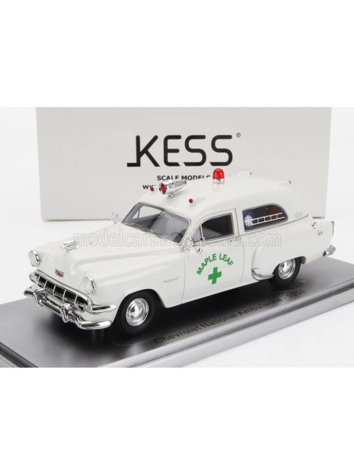 Kess Models - CHEVROLET NATIONAL AMBULANCE MAPLE LEAF 1954 WHITE