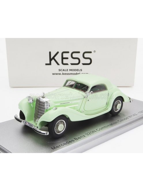 Kess Models - MERCEDES BENZ 320N (W142) COMBINATION COUPE 1938 VERY LIGHT GREEN