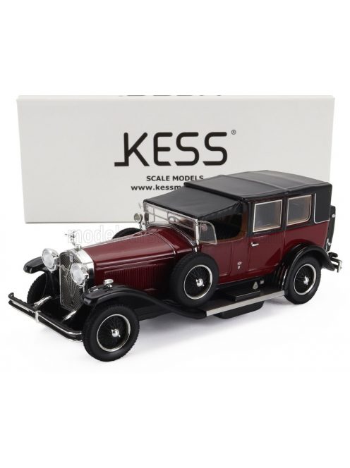 Kess Models - ISOTTA FRASCHINI TIPO 8A LANDAULET SALA SEMICONVERTIBLE CLOSED 1924 BORDEAUX BLACK