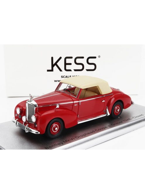 Kess Models - BENTLEY MKVI DROPHEAD COUPE GRABER CABRIOLET CLOSED 1948 RED CREAM