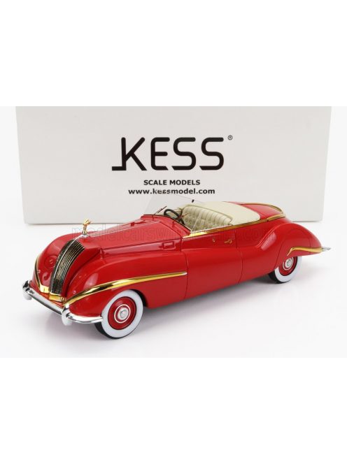 Kess Models - ROLLS ROYCE PHANTOM III LABOURDETTE VUTOTAL CABRIOLET OPEN 1947 RED GOLD