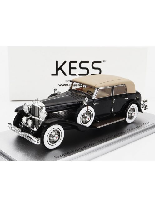 Kess Models - DUESENBERG MODEL J TORPEDO BERLINE ROLLSTON 1932 BLACK BEIGE