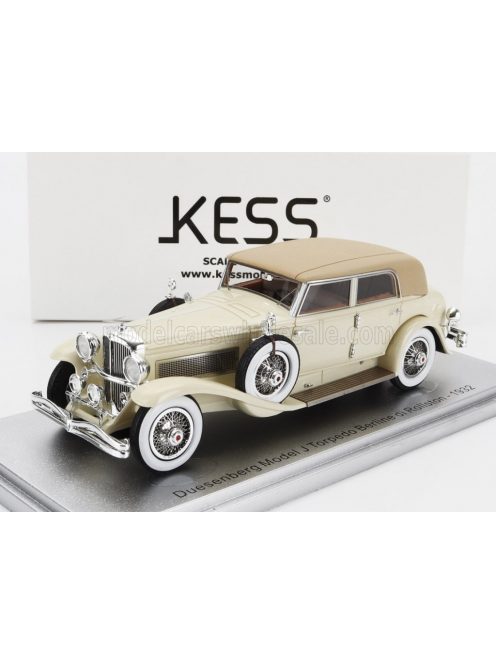 Kess Models - DUESENBERG MODEL J TORPEDO BERLINE ROLLSTON 1932 2 TONE CREAM