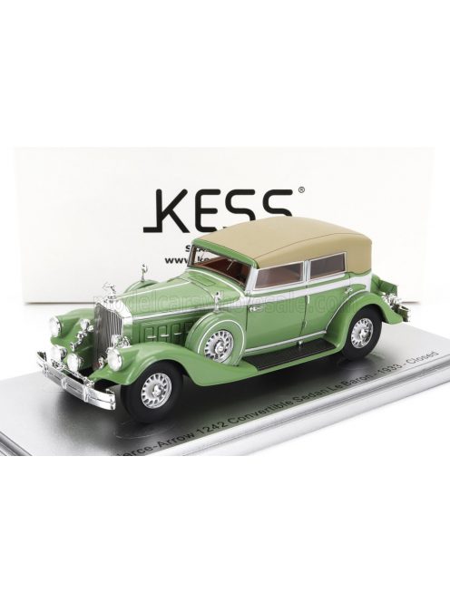 Kess Models - PIERCE ARROW 124 CONVERTIBLE BERLINE SEDAN LE BARON CLOSED 1933 LIGHT GREEN