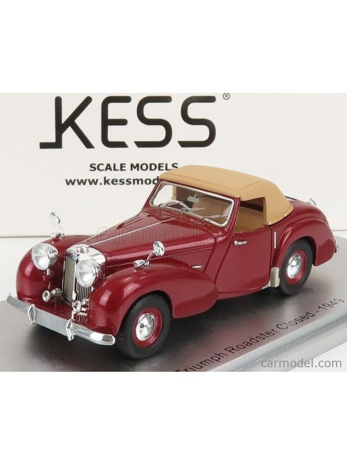 Kess-Model - Triumph Roadster Closed 1949 Red Met Beige