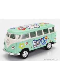   Kinsmart - Volkswagen T1 Samba Minibus Flower 1962 - Without Box Light Green