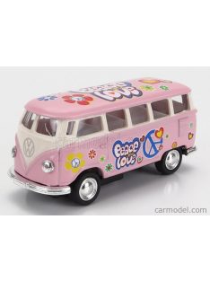   Kinsmart - Volkswagen T1 Samba Minibus Flower 1962 - Without Box Pink