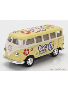   Kinsmart - Volkswagen T1 Samba Minibus Flower 1962 - Without Box Yellow