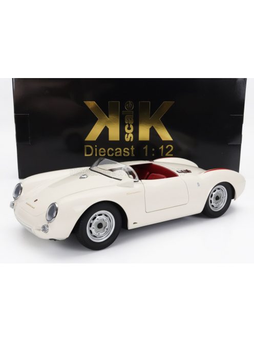 KK-Scale - PORSCHE 550A SPIDER 1953 WHITE RED