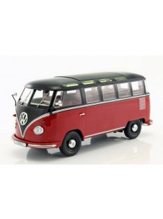 Kkscale - 1:18 Volkswagen T1 Samba Minibus 1959 Red Black