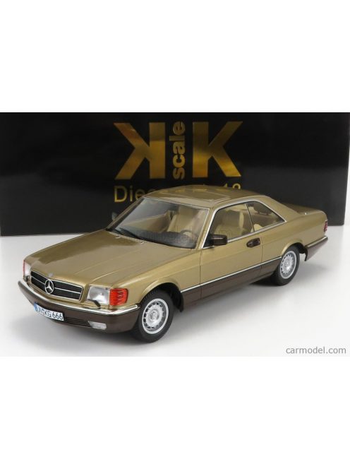 Kk-Scale - Mercedes Benz S-Class 500 Sec (C126) Coupe 1987 Gold Met