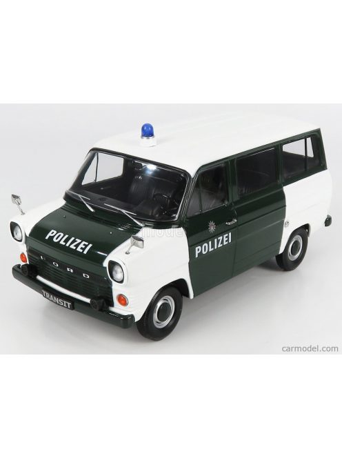 Kk-Scale - Ford England Transit Mki Minibus Hamburg Polizei 1965 White Green