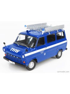   Kk-Scale - Ford England Transit Minibus Thw Cologne With Roof Rack 1965 Blue