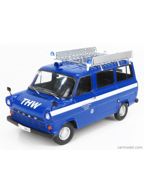 Kk-Scale - Ford England Transit Minibus Thw Cologne With Roof Rack 1965 Blue